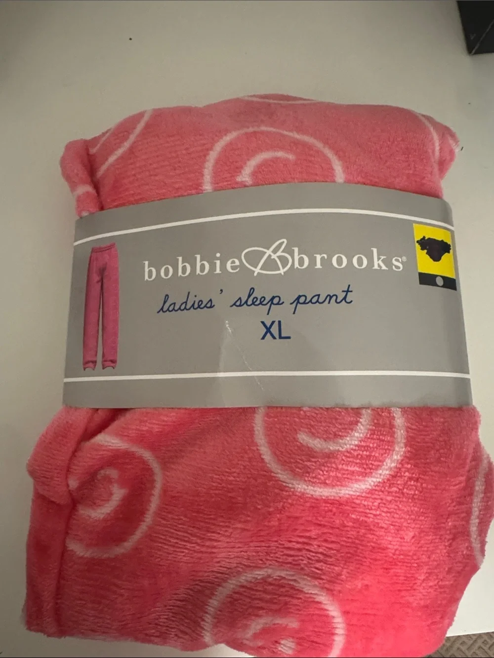 Bobbie Brooks Pink Swirl Plush Ladies' Sleep Pants XL